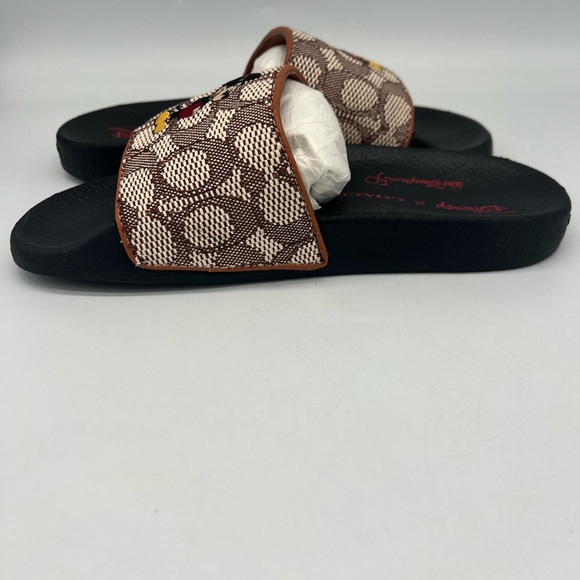 Disney Parks Signature Textile Jacquard Mickey Slides - Picture 9 of 15